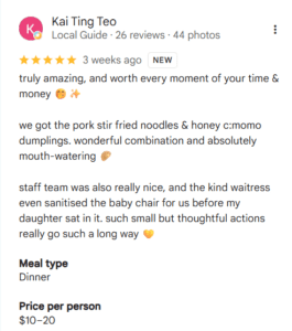 Restaurant customer service
